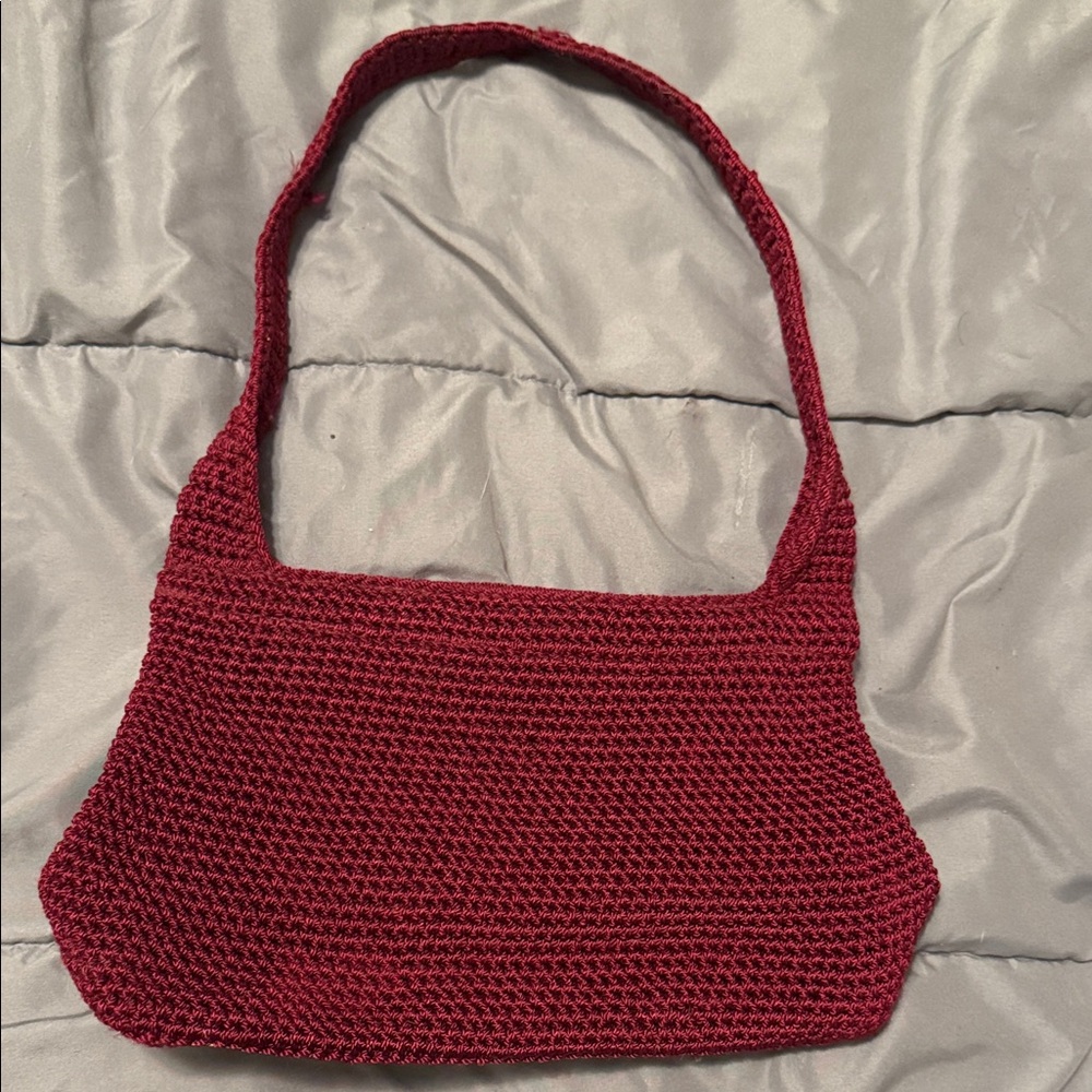 The Sak Deep Red Knit Shoulder Bag